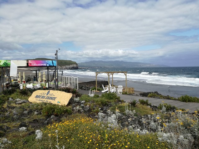 Azoren - Sao Miguel - Ribeira Grande Beach Praia do Areal de Santa Bárbara