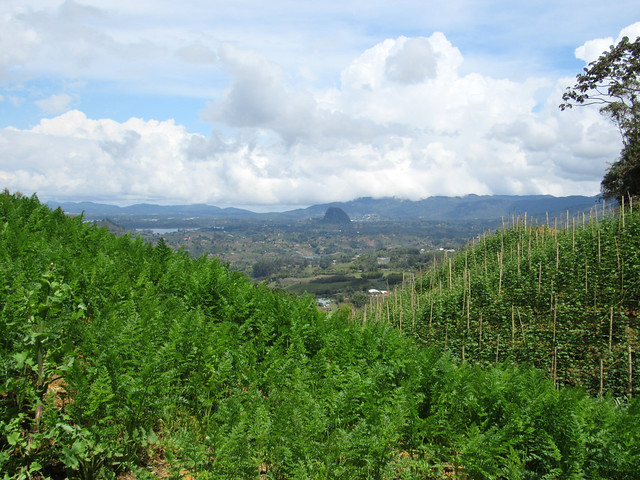 Paisaje de El Peñol, Antioquia.