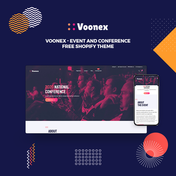 Voonex - Event and Conference Free Shopify Theme