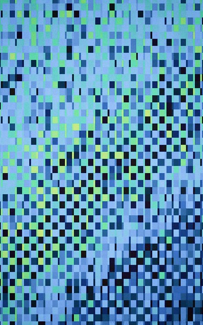 Pixel art blue nice phone wallpaper