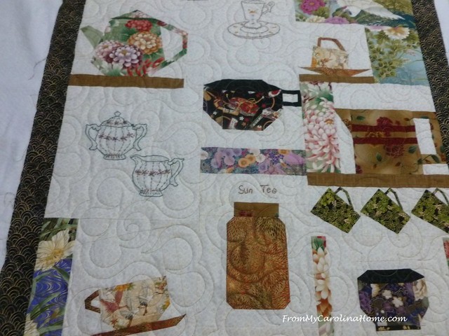 Finishing the Teacups Quilt Along at FromMyCarolinaHome.com