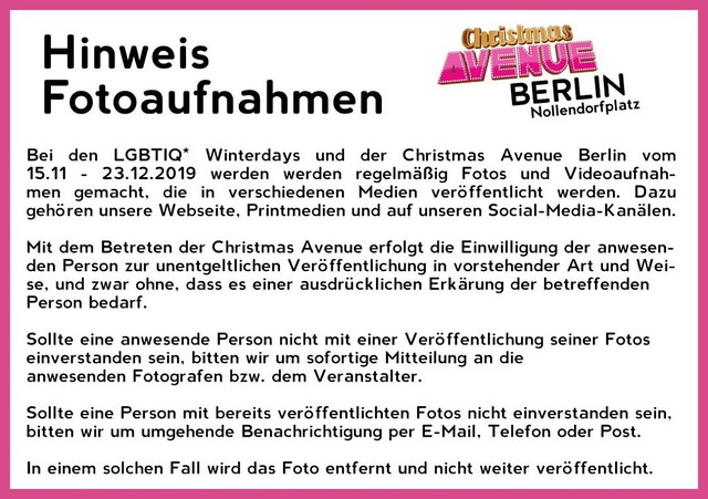 Christmas Avenue Berlin - Das Finale zur Wahl zum „Face of Christmas Avenue“ 2019