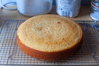 a 9-inch brown butter cake layer