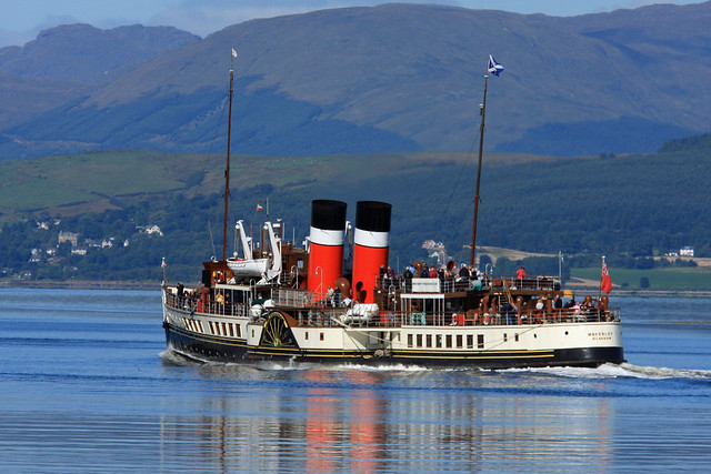 PS Waverley heading down the River Clyde,  Scotland