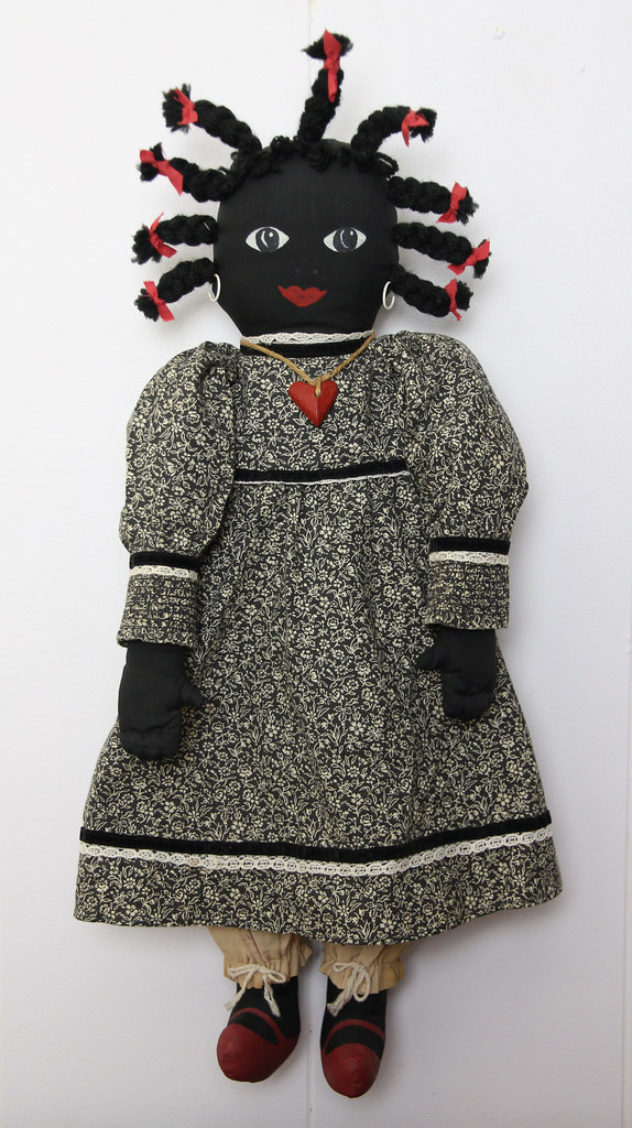 Vintage Black Folk Art Rag Doll, Handmade Made in U.S.A. H …