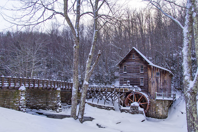 Winter at Glade Creek Grist Mill