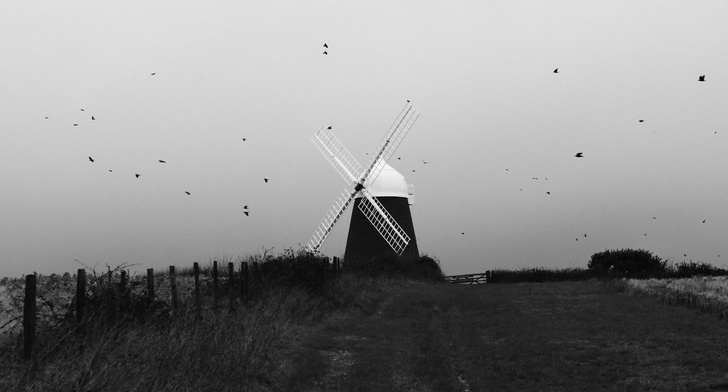 Windmill on a bleak winter's day