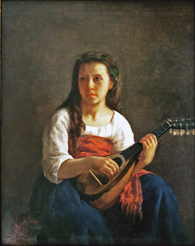 Mary Cassatt - The mandolin player [1869]