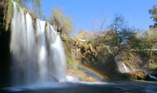 Rainbow at Duden Waterfall