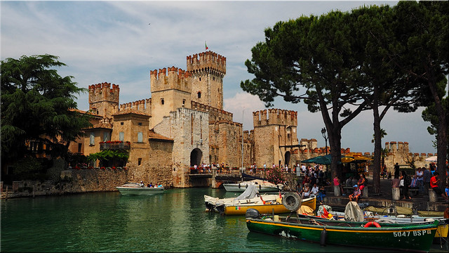 The Scaliger Castle in Sirmione on Lake Garda