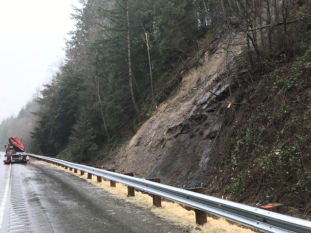 New guardrail following landslide