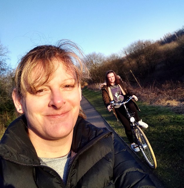 Bike ride with youngest Dahling! It has been ages since she has seemed so confident in herself so I chanced my arm & suggested a bike ride along the Peak Forest Canal. She rocks!