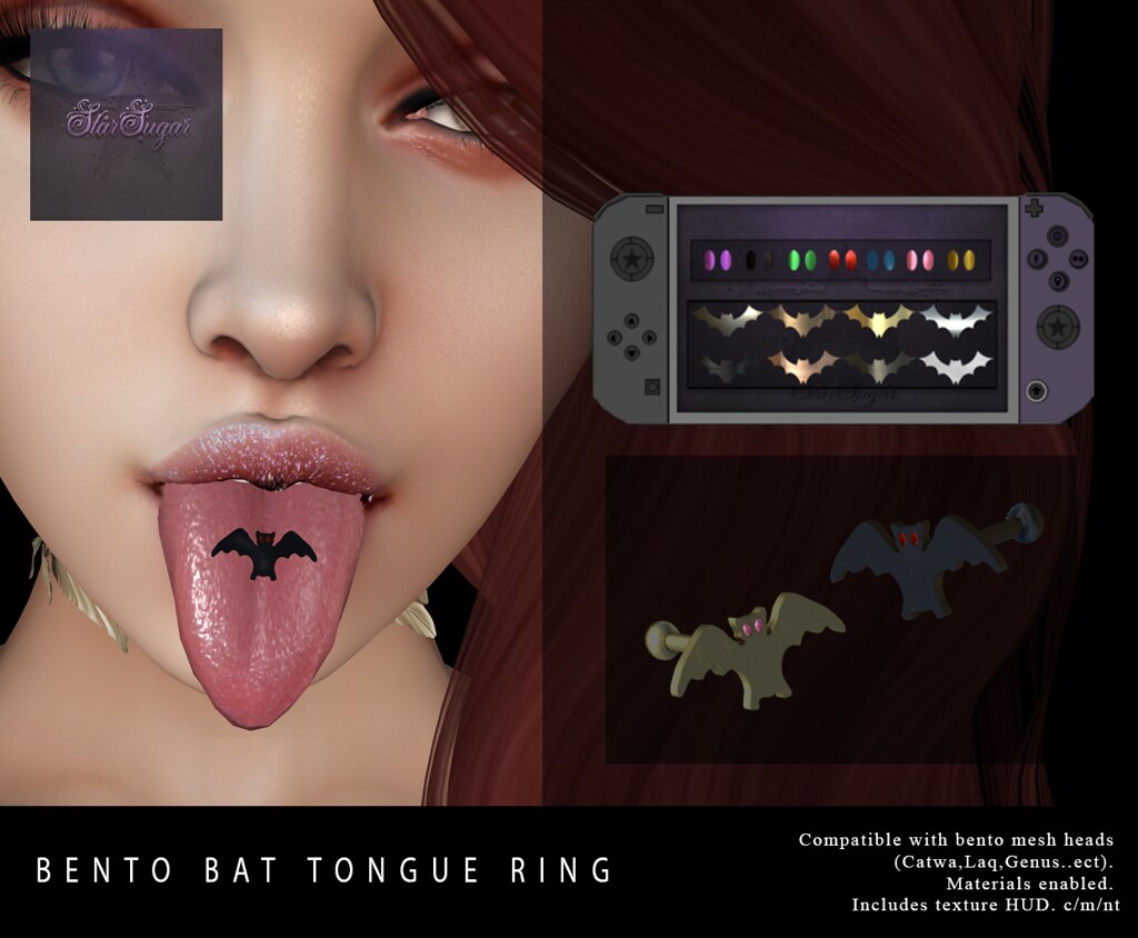 Bat tongue ring