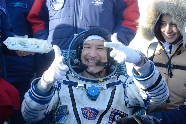 Luca shortly after return from space