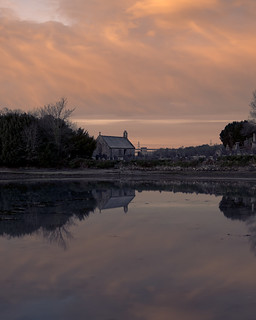 church island sunrise reflection