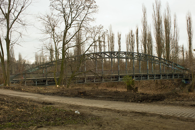 Brücke für Fußgänger nach Baumfällungen 7.2.2020