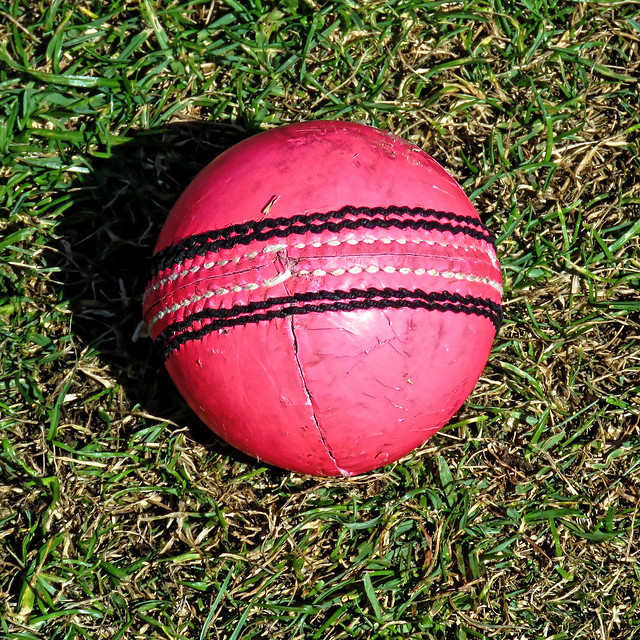 Cricket ball at Church Times Cricket Cup final 2019