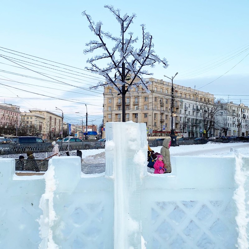 Ледяной городок Чердачинска