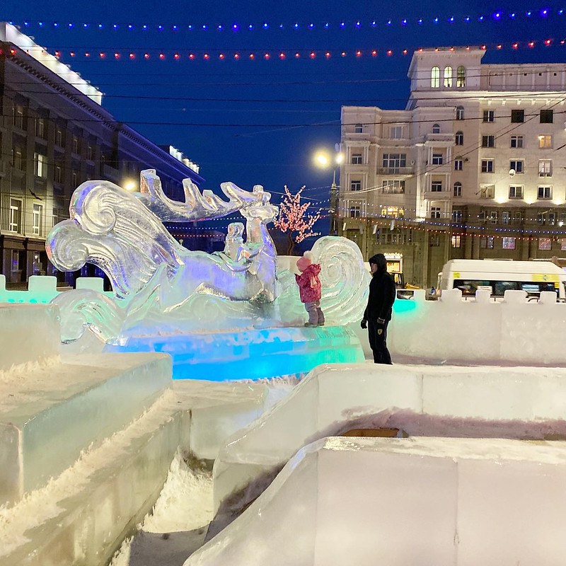 Ледяной городок Чердачинска