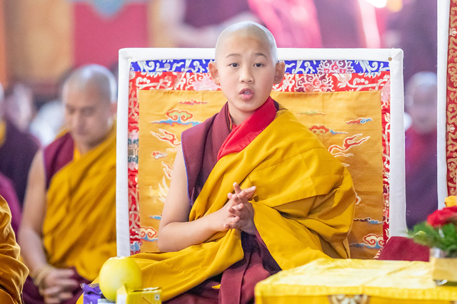 20200207_ Celebrating Bokar Rinpoche's Ordination in the Tergar Main Shrine Room
