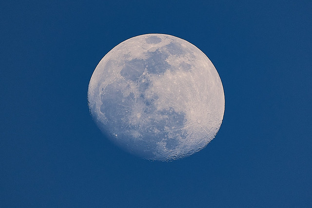The moon at 6.30 pm