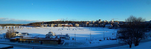 sky snow winter landscape panorama harbour finland