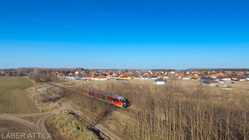dmu máv desiro train publictransport landscape drone aerial railway 2916