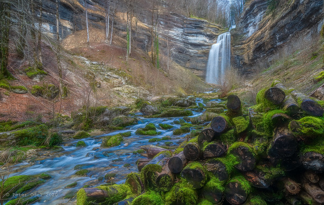 Les cascades du Hérisson in spring..
