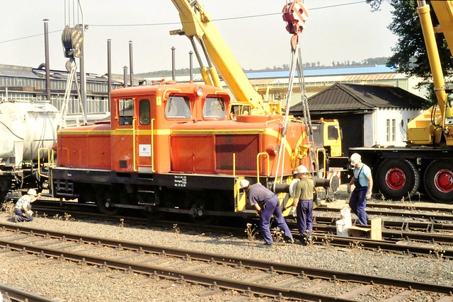 Entgleisung der Gontermann-Peipers Werkslok im Bahnhof Kaan-Marienborn