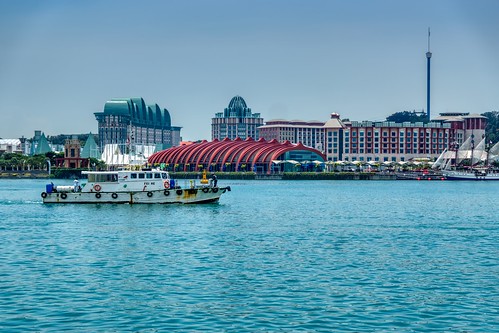 singapore southeast asia sony alpha 77 slt dslr city urban harbour harbourfront ship boat water sentosa island resort casino