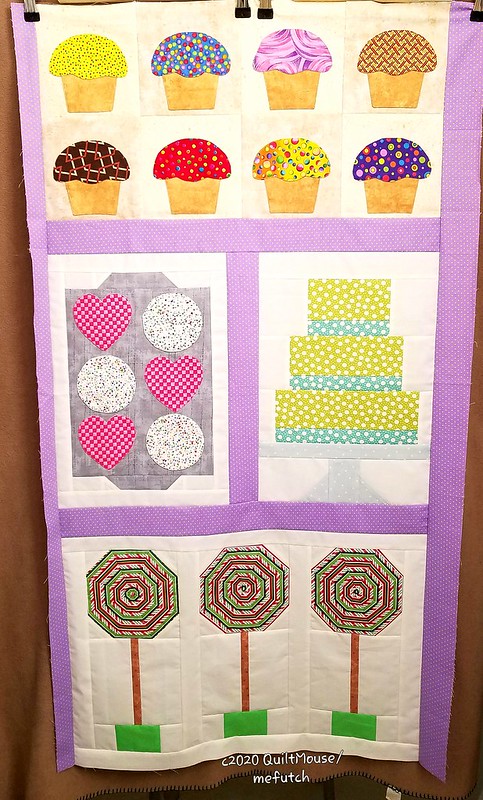 2020 February  Sashing added to blocks for Project Linus 2018 Mystery QAL Challenge, Sweet Violet's Bakery #2018ProjectLinusMysteryChallenge #SweetVioletsBakery