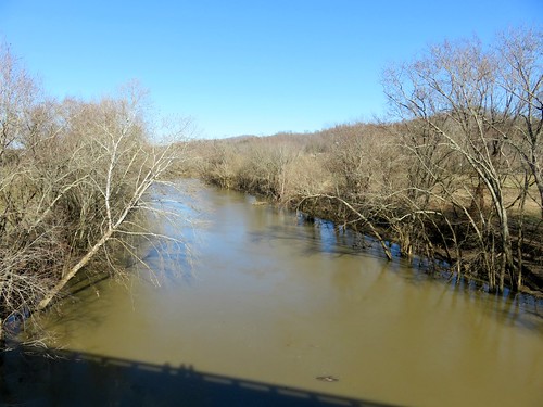 cumberlandriver upstream rivers bridges barbourville ky kentucky winter slightlyflooded