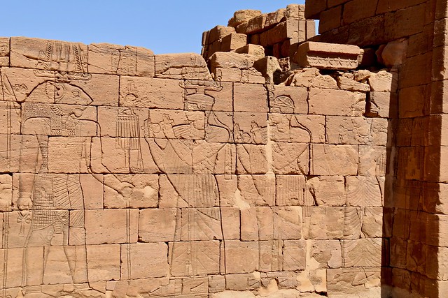 South wall, Lion Temple (Apedemak Temple), Naga, Sudan, North-east Africa