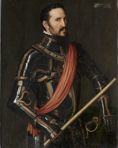 Antonio Moro (Anthonis Mor van Dashorst), Portrait of the Duke of Alba, 1549, oil on wood, the Hispanic Society of America. From Houston says Olé to new Spanish exhibition from Hispanic Society.