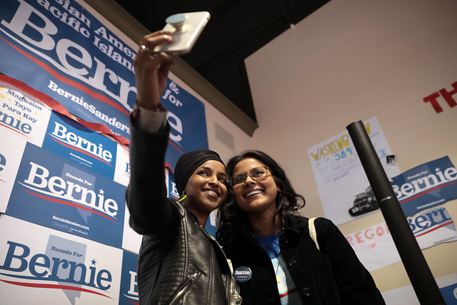Ilhan Omar with supporter