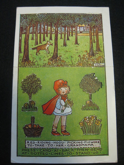 Little Red Riding Hood - a Press-Out Postcard by Linda Edgerton