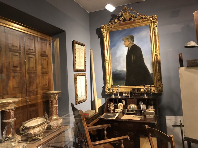 Reproducción del taller de Evaristo Valle en el museo que lleva su nombre en Somió (Gijón)