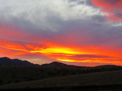 dusk sunset mountains rural arizona