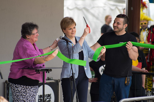 Nicola Sturgeon at the opening of Queen's Park Arena