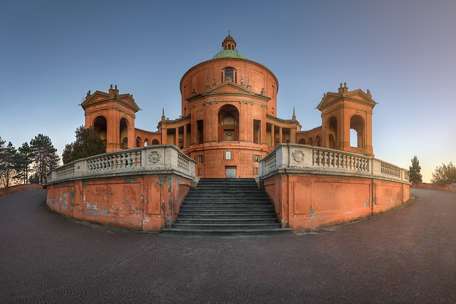 Panorama of Sanctuary of the Madonna di San Luca, Bologna, Italy