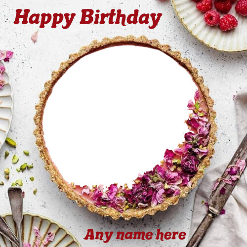 final seplehappy birthday cake with name and photo edit