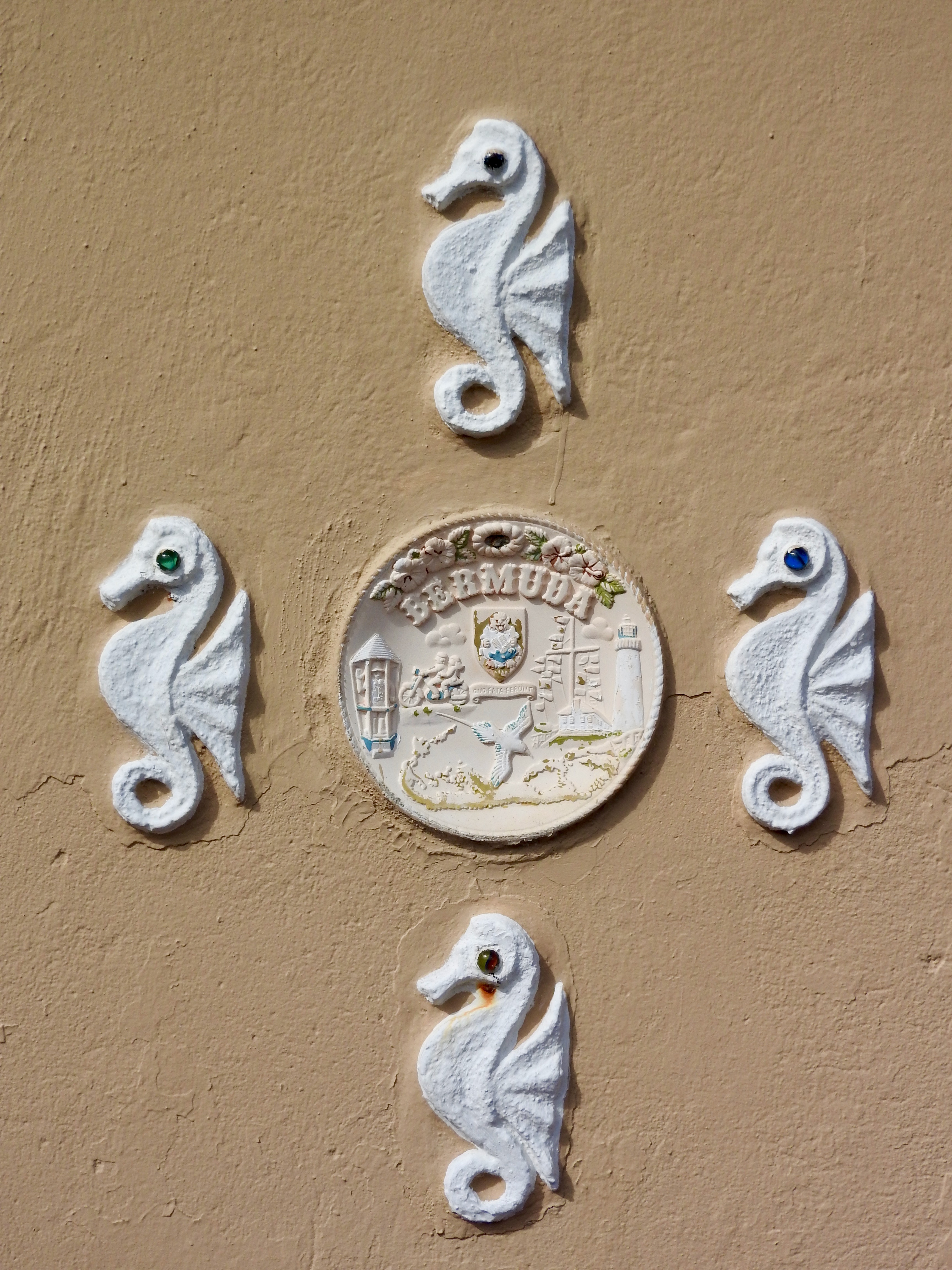 An architectural detail seen on a building near Tobacco Bay in St. George's, Bermuda