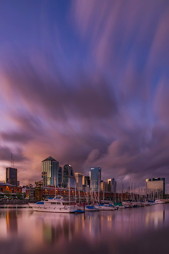 city longexposure photography cityscape urban ilcea7m2 sunset puertomadero clouds sky dock