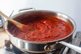 a rich tomato sauce