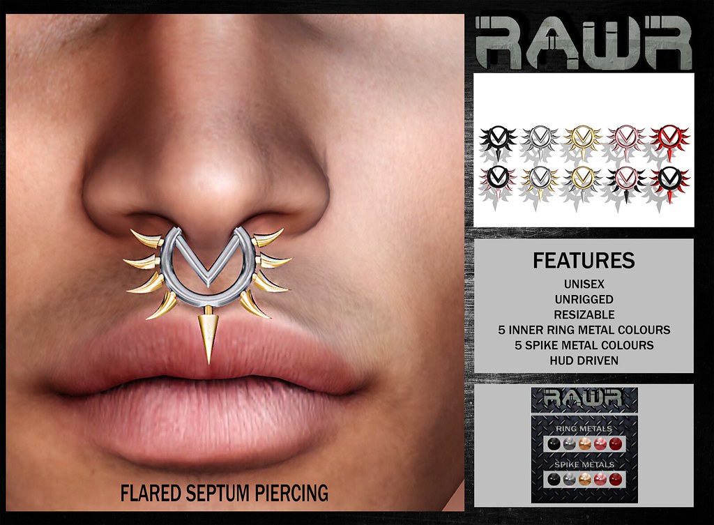 RAWR! Flared Septum Piercing PIC