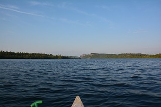 Palisades from canoe level on Clearwater Lake