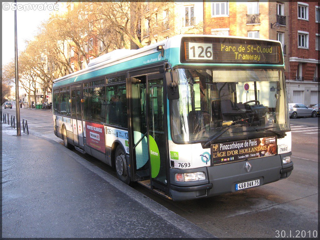 Renault Agora S – RATP (Régie Autonome des Transports Parisiens) / STIF (Syndicat des Transports d'Île-de-France) n°7693