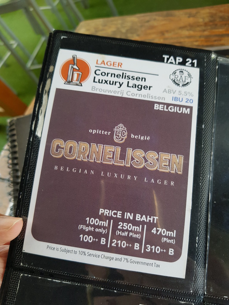 康尼森拉格啤酒 Cornelissen Luxury Lager ABV5.5% IBU20 210Bht (250ml) @ Sukhumvit Craft, Bangkok Thailand