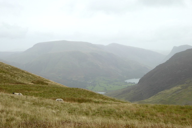 A slither of Crummock Water, a touch of Buttermere, and fells in the cloud