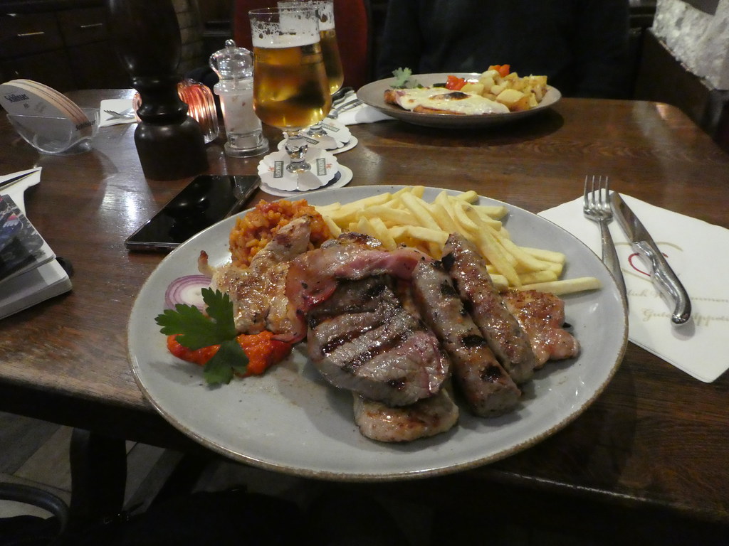 Dinner at Altstadt Restaurant, Dusseldorf
